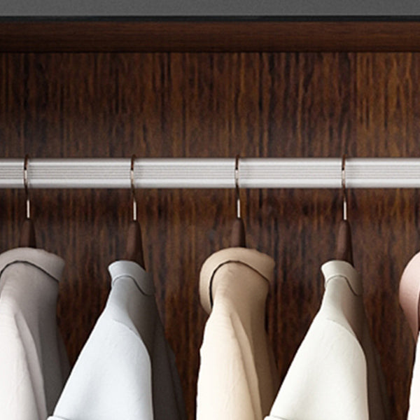 Engineered Wood Wardrobe Armoire Modern Storage Cabinet with Shelves