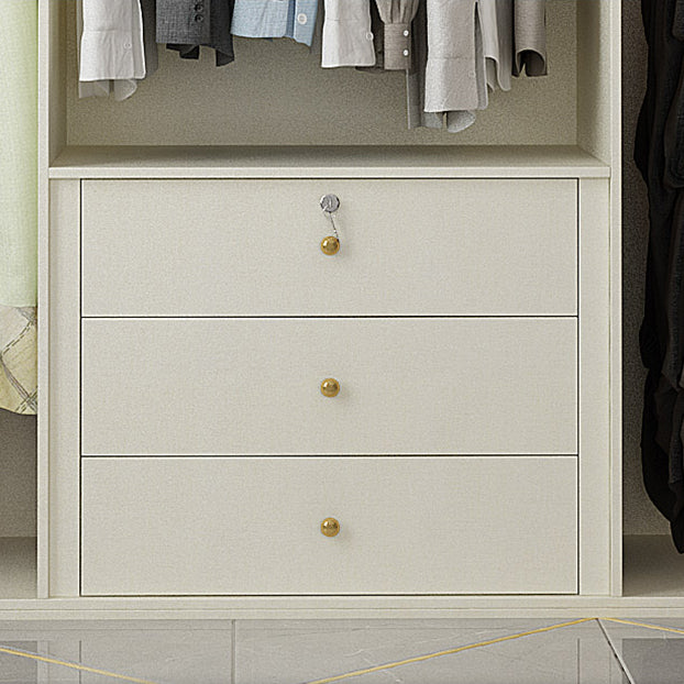 Engineered Wood Wardrobe Cabinet Modern Wardrobe Closet with Shelves for Home