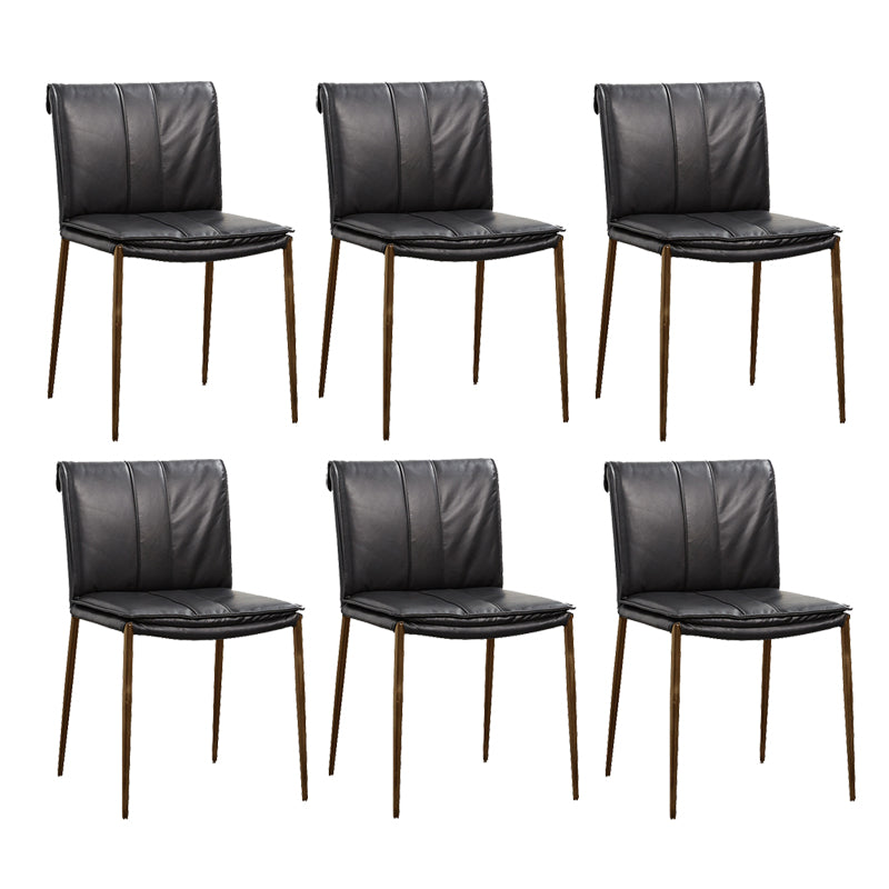 Modern Style Side Chair Upholstered Dining Chair with Metal Base