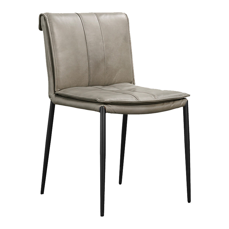 Modern Style Side Chair Upholstered Dining Chair with Metal Base
