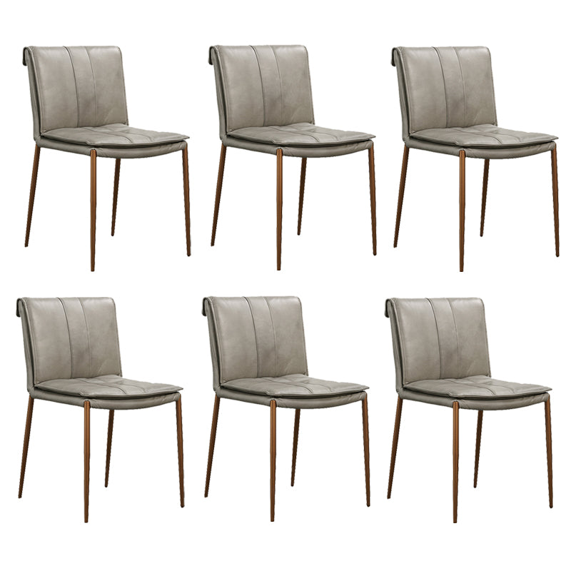 Modern Style Side Chair Upholstered Dining Chair with Metal Base