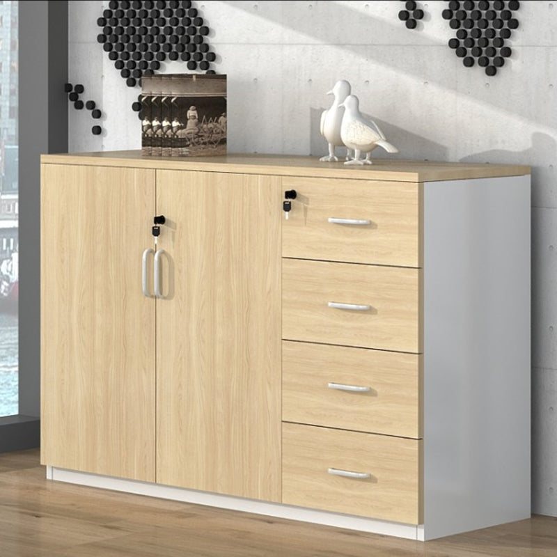 Nordic Storage Filing Cabinet Wooden Frame Locking Filing Cabinet