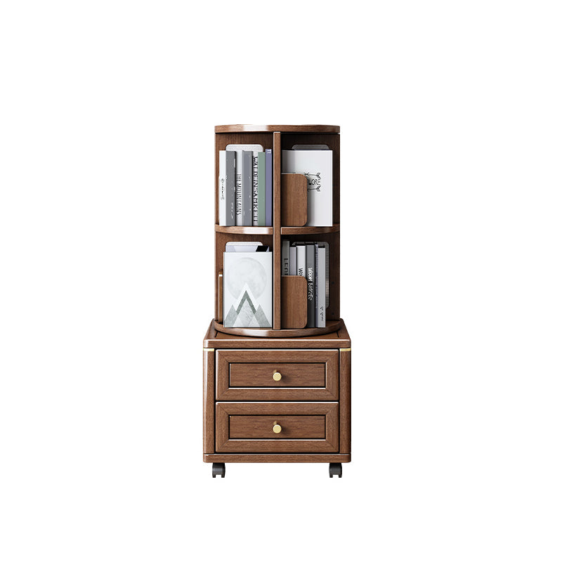 Minimalistic Wooden Accent Chest Living Room Chest with Shelves in Dark Brone