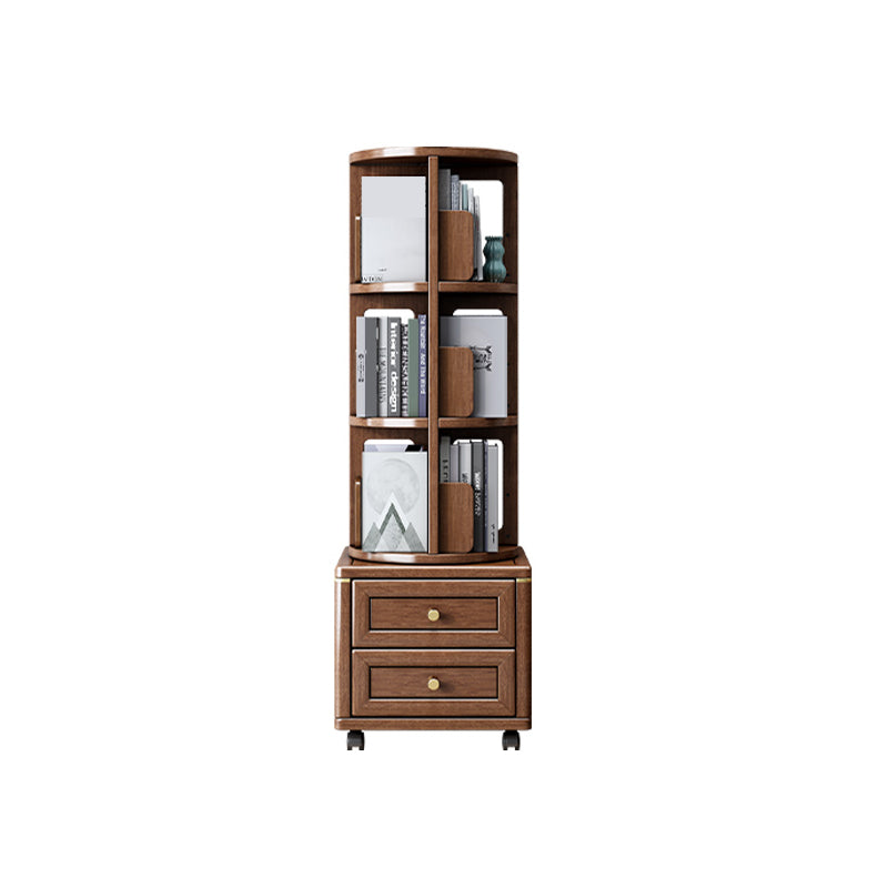 Minimalistic Wooden Accent Chest Living Room Chest with Shelves in Dark Brone