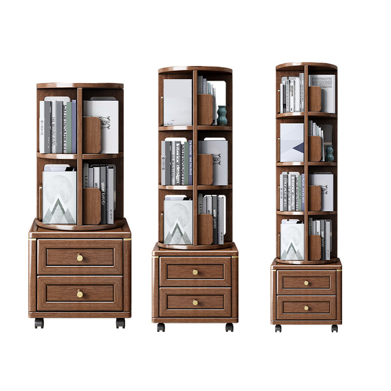 Minimalistic Wooden Accent Chest Living Room Chest with Shelves in Dark Brone