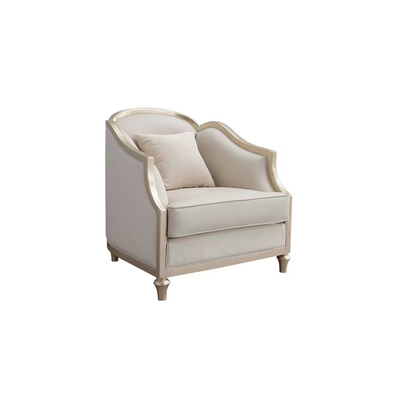 Glam No Distressing Single Cushion Seat Genuine Leather Sofa