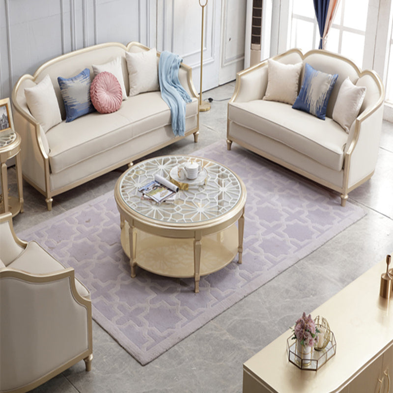 Glam No Distressing Single Cushion Seat Genuine Leather Sofa