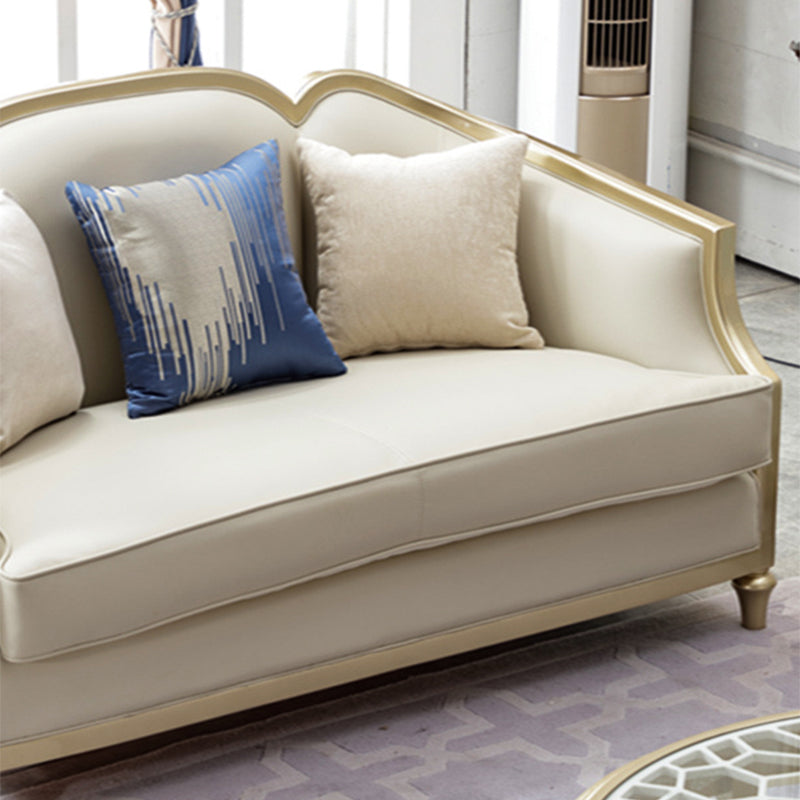 Glam No Distressing Single Cushion Seat Genuine Leather Sofa