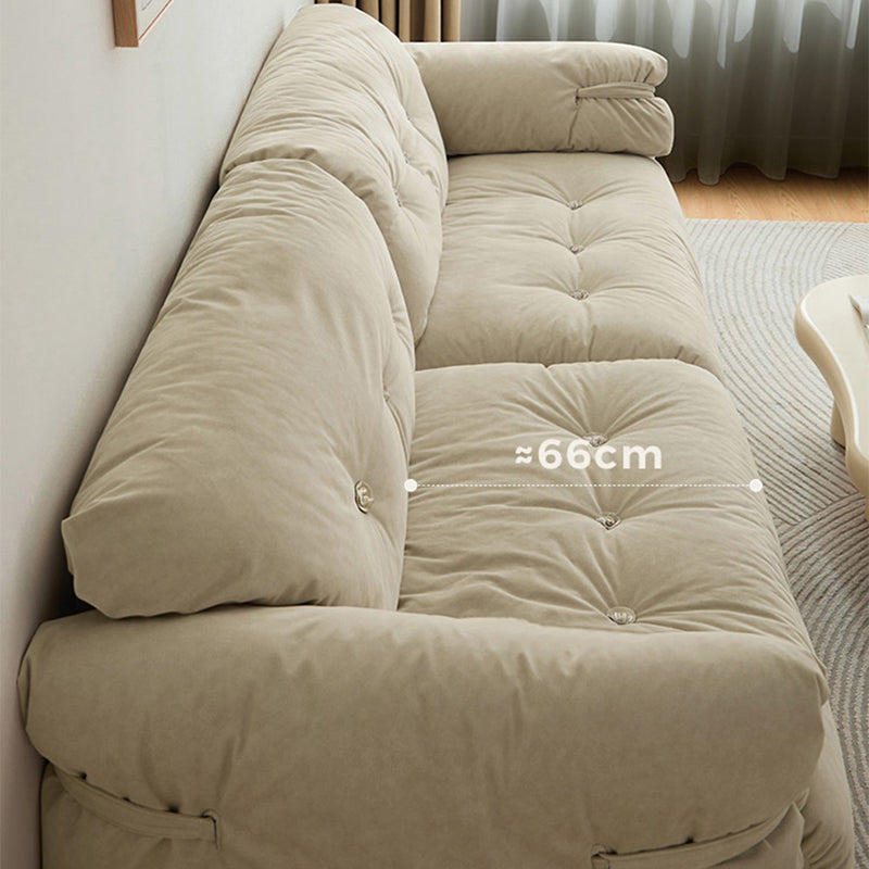 2-seater Scratch Resistant Solid Color Living Room Leather Sofa