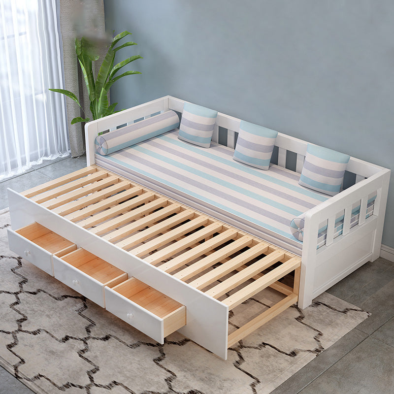 Scandinavian Detachable Mattress Sofa Bed Solid Wood Sleeper Sofa