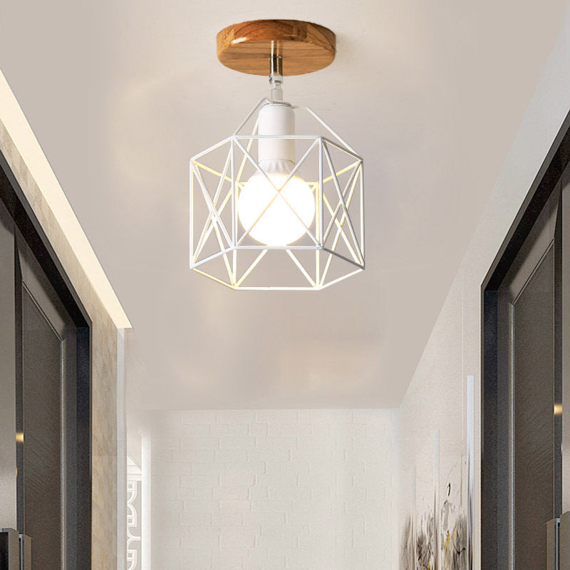 Crame de fil de fer de 5 "/ 6" / 12 "de large Lumière à chasse d'eau pour le porche rotatif 1 tête de plafond contemporain