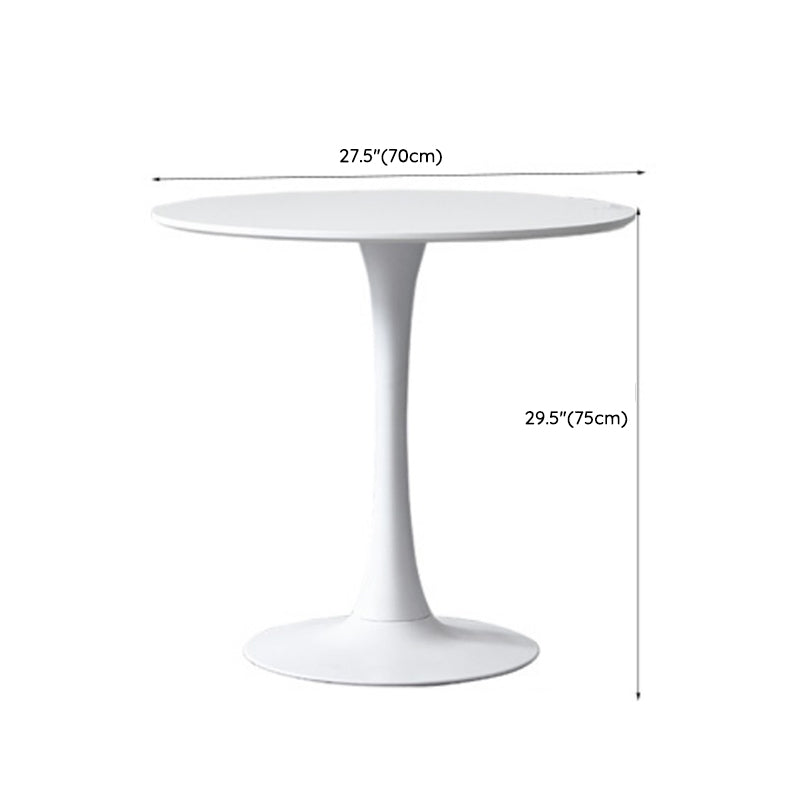 Minimalist Round Wood Dining Table with Tulip Style for 4 People