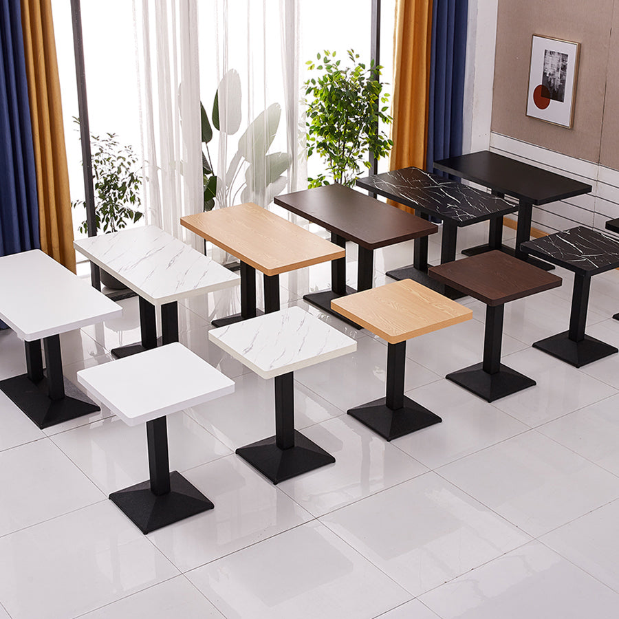 Modern Wooden Dining Room Table with Metal Legs for Living Room