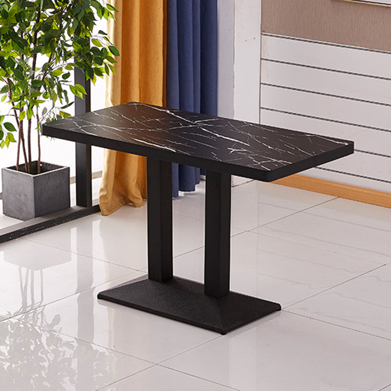 Modern Wooden Dining Room Table with Metal Legs for Living Room