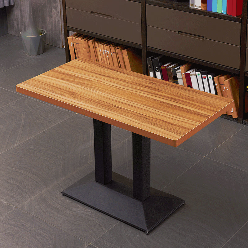 Modern Wooden Dining Room Table with Metal Legs for Living Room