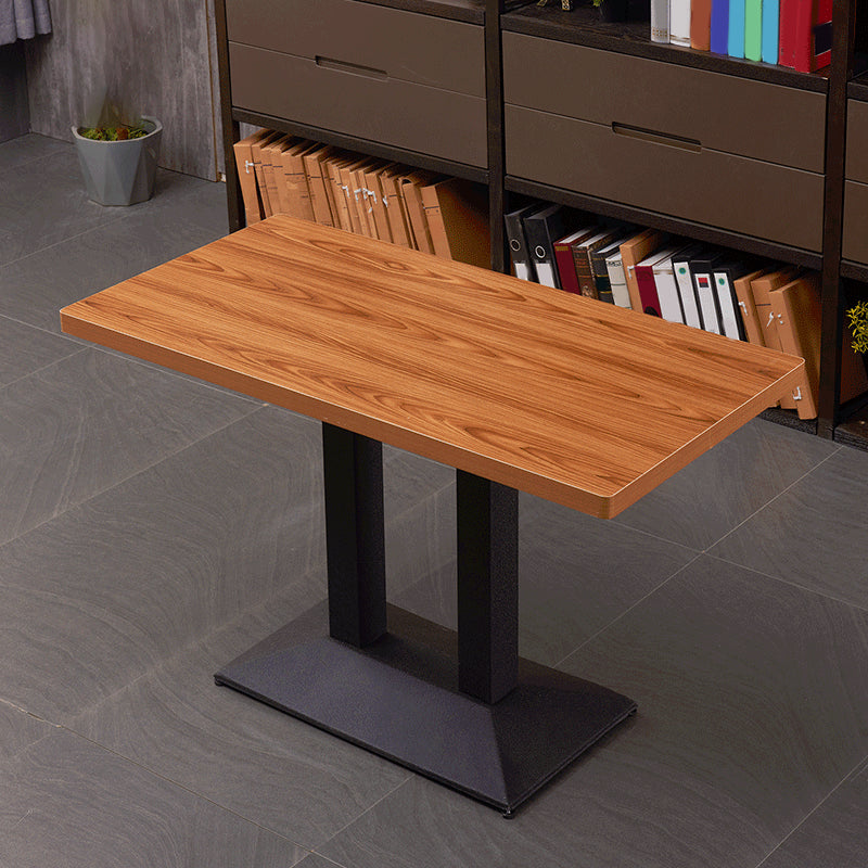 Modern Wooden Dining Room Table with Metal Legs for Living Room