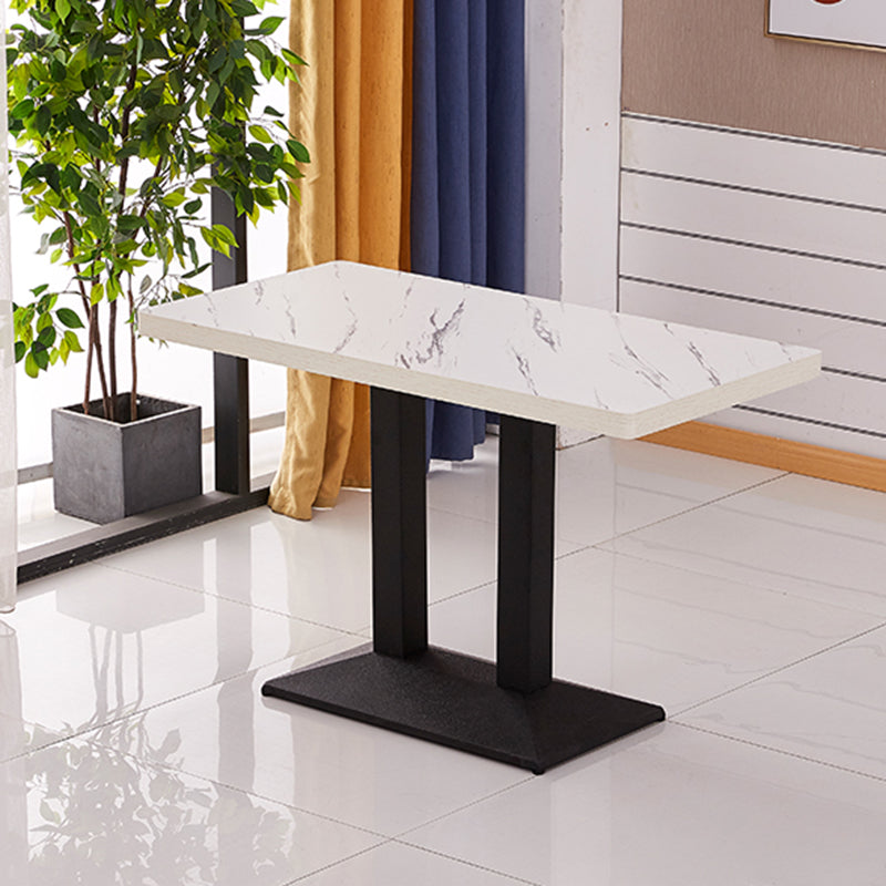 Modern Wooden Dining Room Table with Metal Legs for Living Room