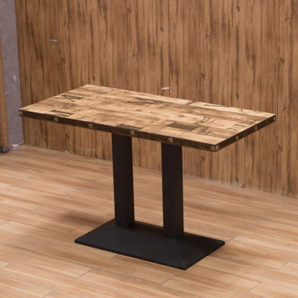 Modern Wooden Dining Room Table with Metal Legs for Living Room