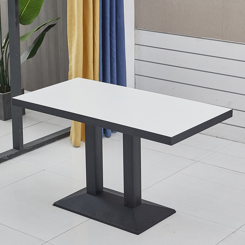 Modern Wooden Dining Room Table with Metal Legs for Living Room