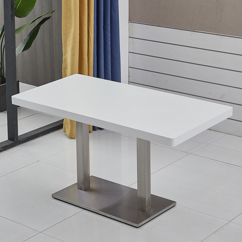 Modern Wooden Dining Room Table with Metal Legs for Living Room