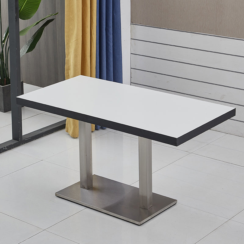 Modern Wooden Dining Room Table with Metal Legs for Living Room