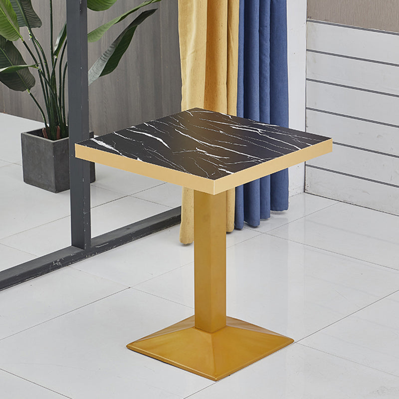 Modern Wooden Dining Room Table with Metal Legs for Living Room