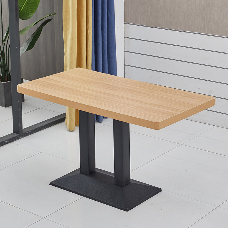 Modern Wooden Dining Room Table with Metal Legs for Living Room