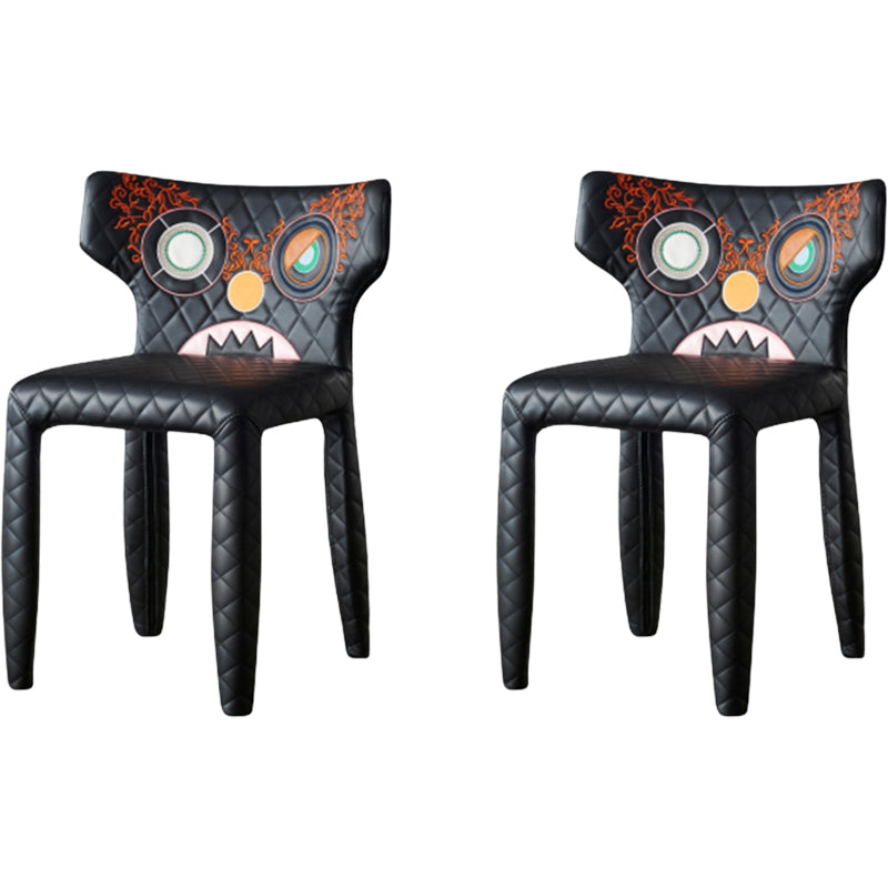 Contemporary Style Wingback Upholstered Dining Side Chair for Dining Room