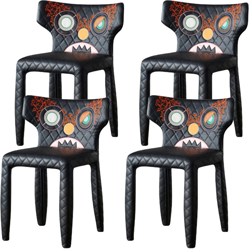 Contemporary Style Wingback Upholstered Dining Side Chair for Dining Room