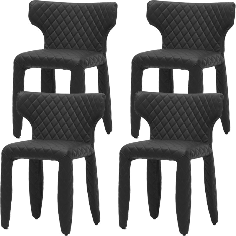 Contemporary Style Wingback Upholstered Dining Side Chair for Dining Room