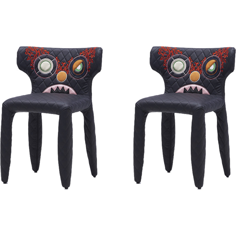 Contemporary Style Wingback Upholstered Dining Side Chair for Dining Room