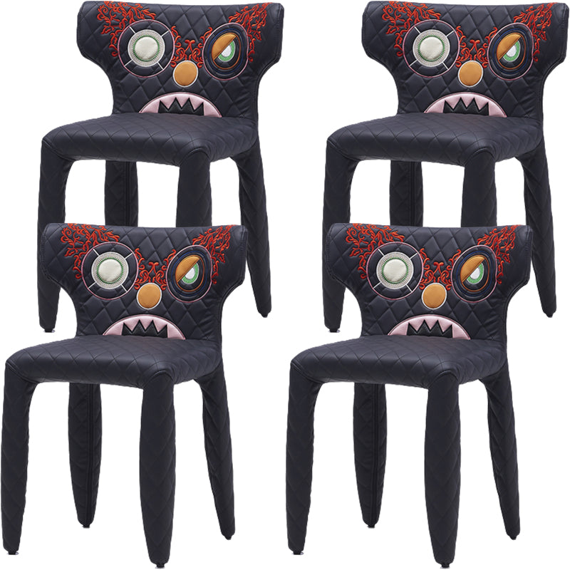 Contemporary Style Wingback Upholstered Dining Side Chair for Dining Room