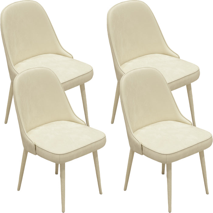 Contemporary Style Upholstered 4 Legs Dining Chairs for Living Room