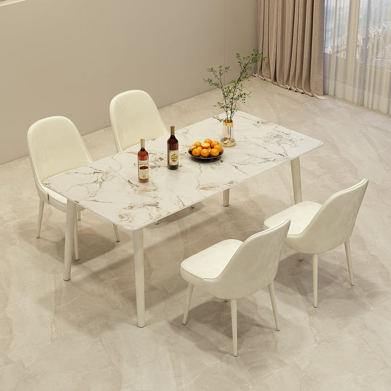 Contemporary Style Upholstered 4 Legs Dining Chairs for Living Room