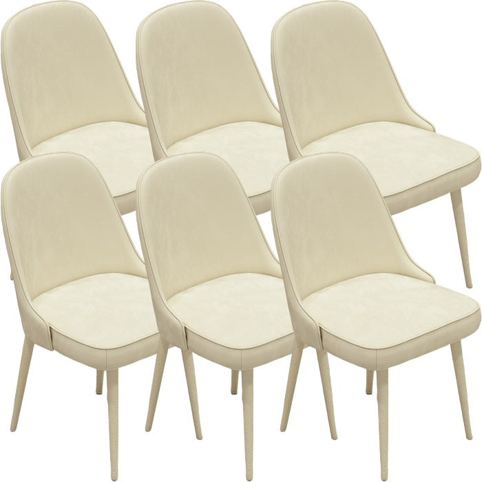 Contemporary Style Upholstered 4 Legs Dining Chairs for Living Room