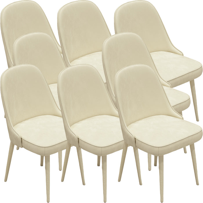 Contemporary Style Upholstered 4 Legs Dining Chairs for Living Room
