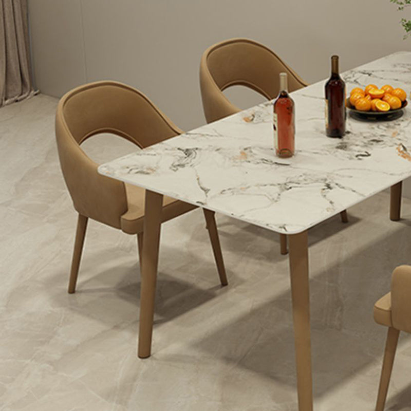 Contemporary Style Upholstered 4 Legs Dining Chairs for Living Room