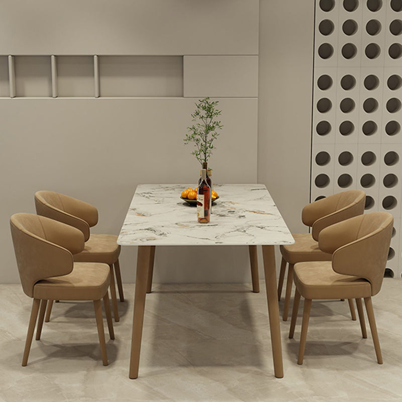 Contemporary Style Upholstered 4 Legs Dining Chairs for Living Room