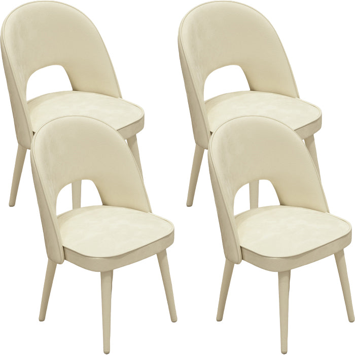 Contemporary Style Upholstered 4 Legs Dining Chairs for Living Room