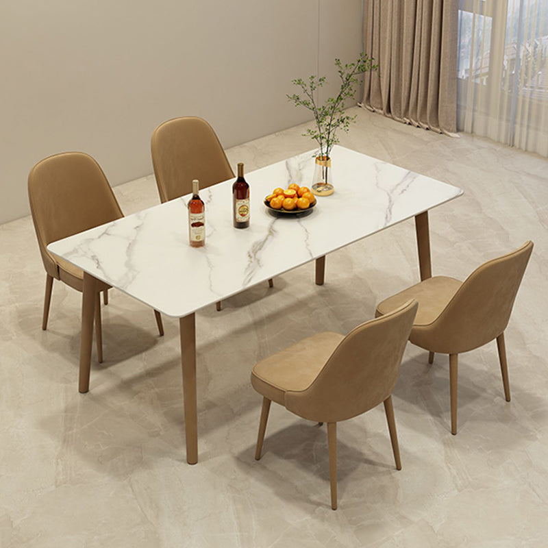Contemporary Style Upholstered 4 Legs Dining Chairs for Living Room