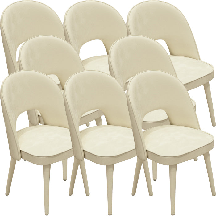 Contemporary Style Upholstered 4 Legs Dining Chairs for Living Room