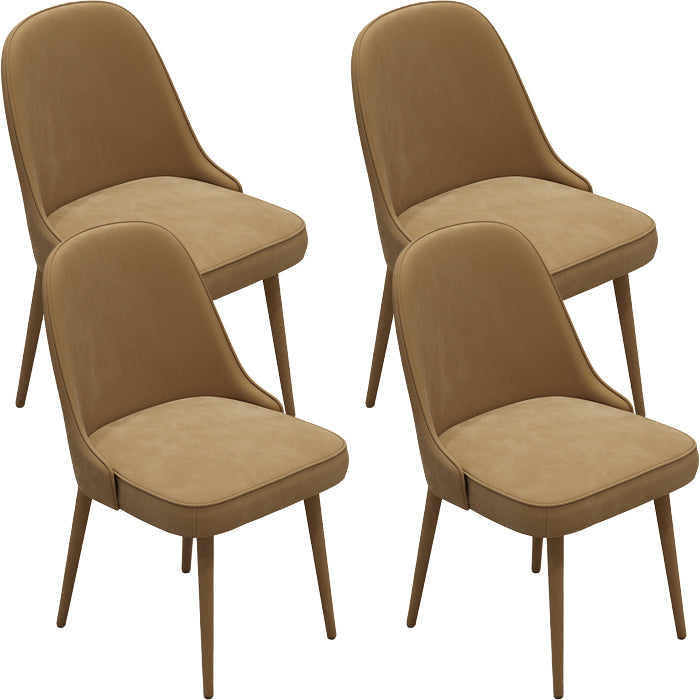 Contemporary Style Upholstered 4 Legs Dining Chairs for Living Room