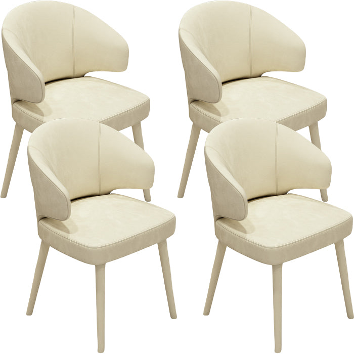 Contemporary Style Upholstered 4 Legs Dining Chairs for Living Room