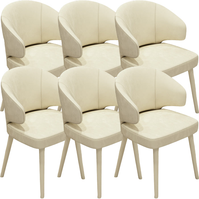 Contemporary Style Upholstered 4 Legs Dining Chairs for Living Room