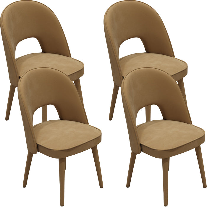 Contemporary Style Upholstered 4 Legs Dining Chairs for Living Room