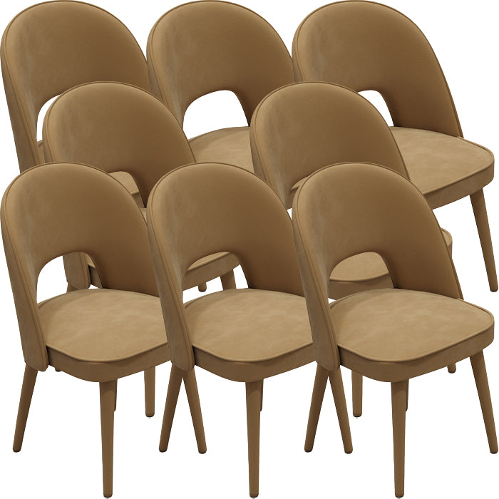 Contemporary Style Upholstered 4 Legs Dining Chairs for Living Room