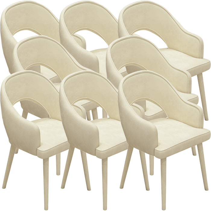 Contemporary Style Upholstered 4 Legs Dining Chairs for Living Room