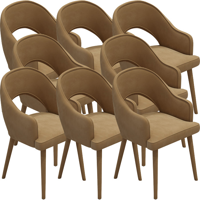 Contemporary Style Upholstered 4 Legs Dining Chairs for Living Room