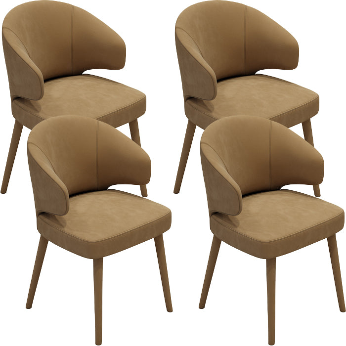 Contemporary Style Upholstered 4 Legs Dining Chairs for Living Room