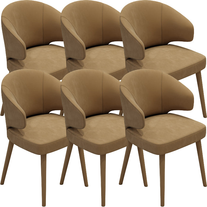 Contemporary Style Upholstered 4 Legs Dining Chairs for Living Room